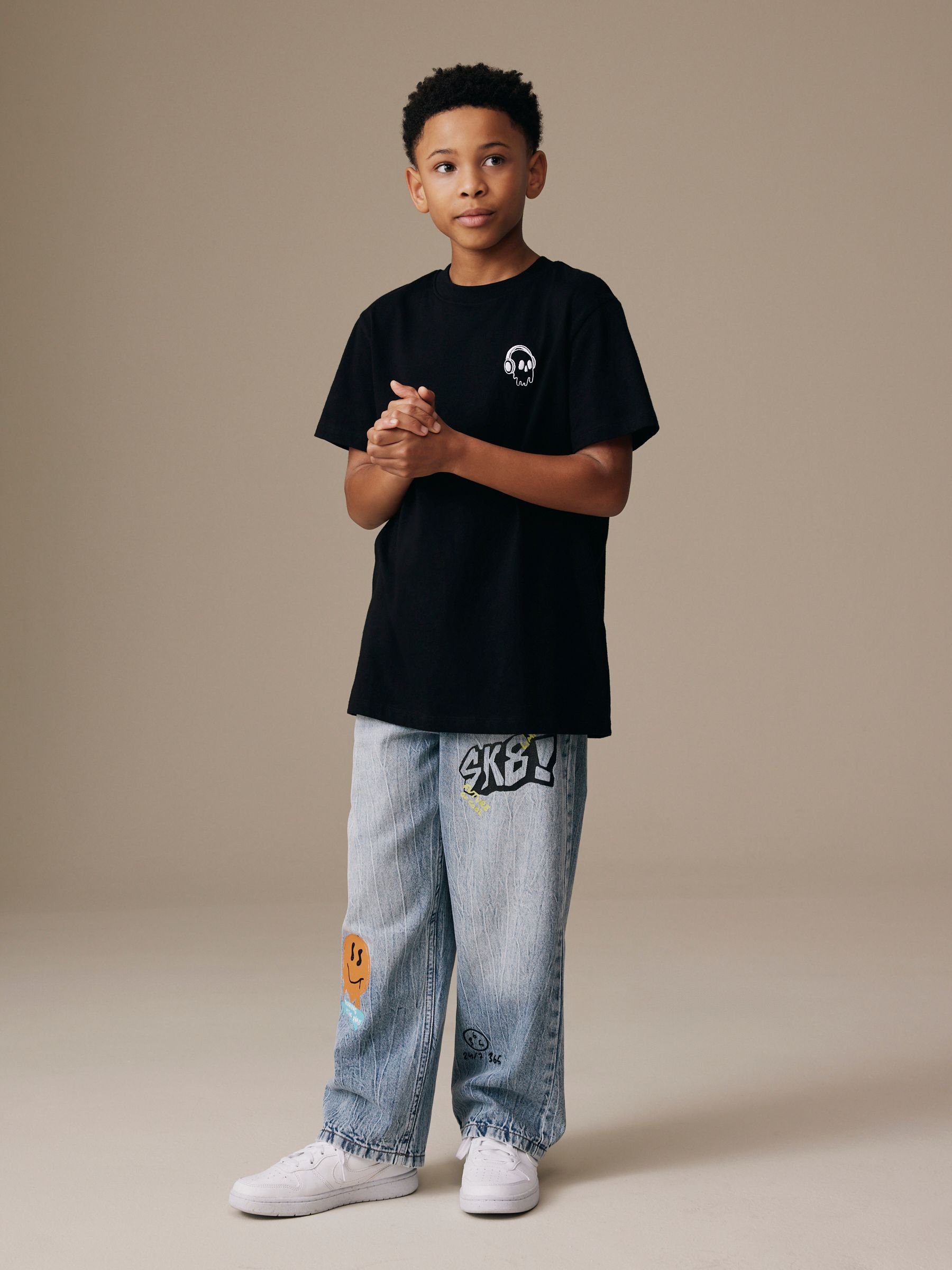 Buy Blue Pull on Jeans (3-16yrs) from Next Oman