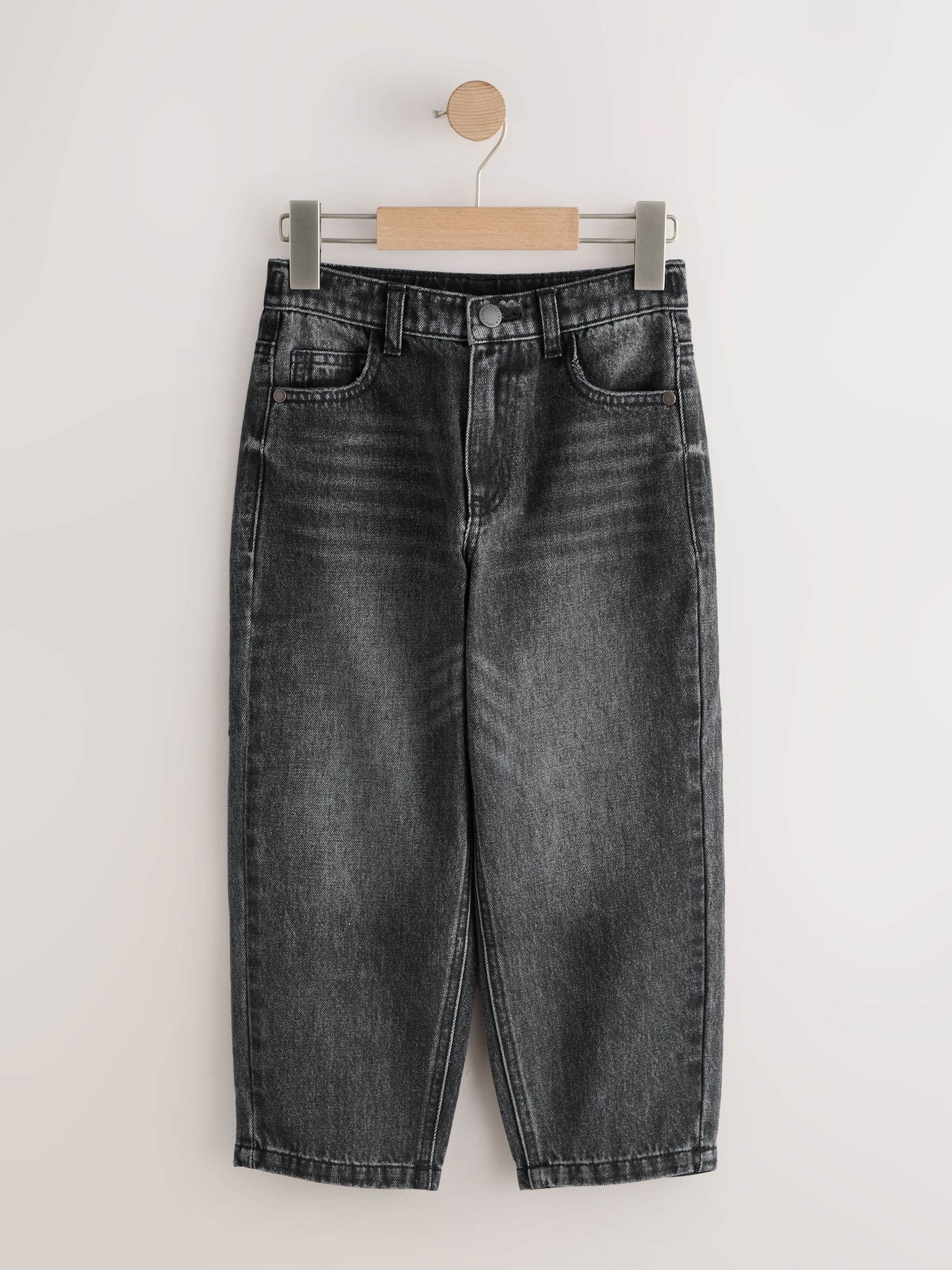 Buy Washed Black Baggy Tapered Denim Jeans (3-16yrs) from Next
