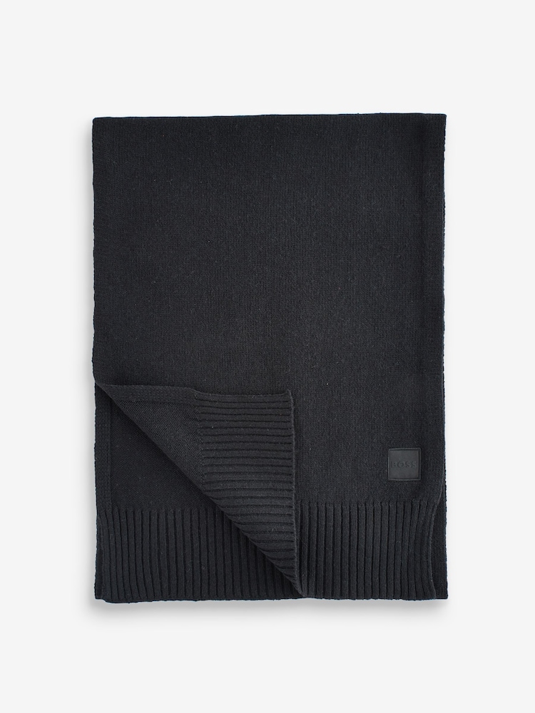 BOSS Black Akaio Logo Scarf - Image 1 of 1 BOSS Black Akaio Logo Scarf - Image 1 of 1