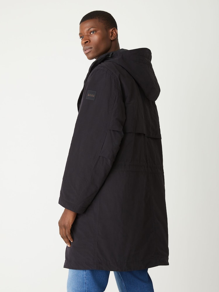 BOSS Black Ohave Hooded Parka Jacket - Image 1 of 5 BOSS Black Ohave Hooded Parka Jacket - Image 1 of 5