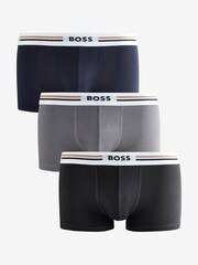 BOSS Black Revive Logo Boxers Trunks 3 Pack - Image 1 of 4