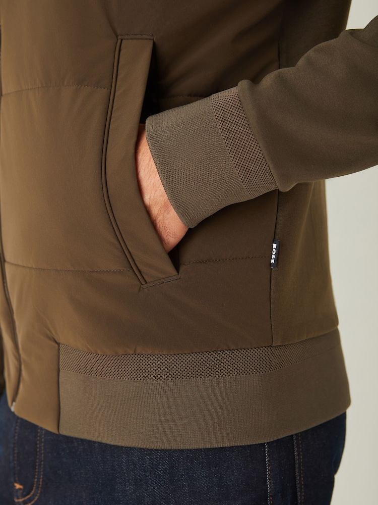 BOSS Green Zip-Up Padded Jacket - Image 4 of 4