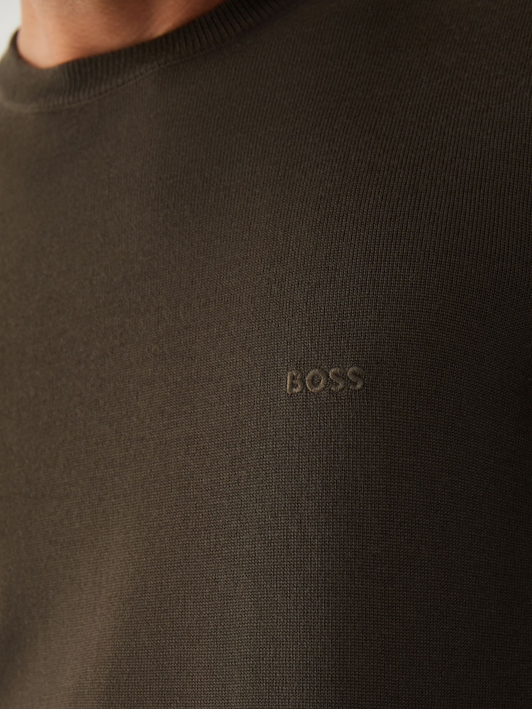 BOSS Green Regular Fit Botto Crew Neck Jumper - Image 4 of 4 BOSS Green Regular Fit Botto Crew Neck Jumper - Image 4 of 4
