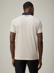 BOSS White Regular Fit Paddy Tech Polo Shirt - Image 2 of 5
