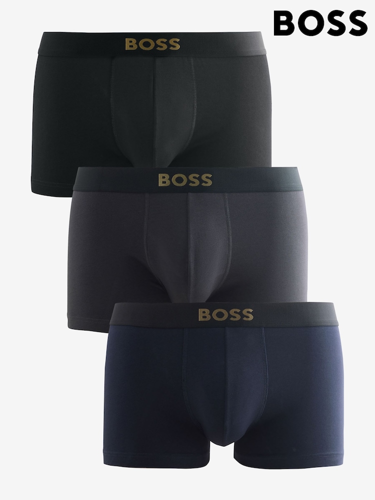 BOSS Black Gold Logo Boxers Trunks 3 Pack - Image 2 of 6