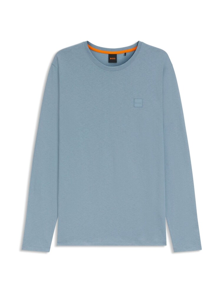 BOSS Blue Regular Fit Tacks Logo T-Shirt - Image 1 of 1