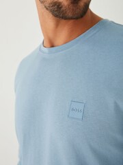 BOSS Blue Regular Fit Tacks Logo T-Shirt - Image 4 of 5