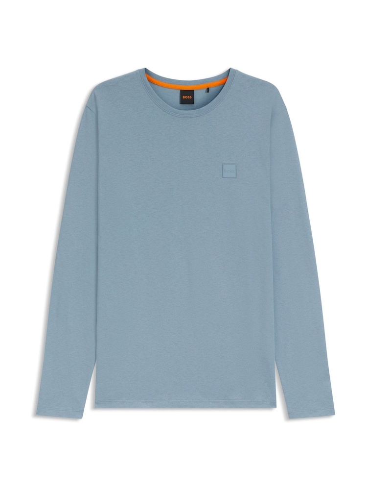 BOSS Blue Regular Fit Tacks Logo T-Shirt - Image 5 of 5