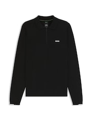 BOSS Black Regular Fit Ever Zip Neck Polo Shirt - Image 1 of 1