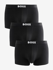 BOSS Black One Logo Boxers Trunks 3 Pack - Image 1 of 2