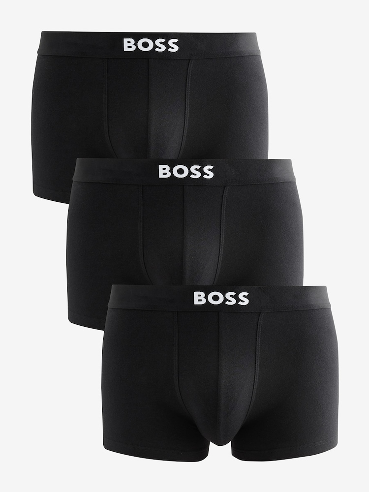 BOSS Black One Logo Boxers Trunks 3 Pack - Image 1 of 2