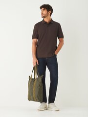 BOSS Brown Regular Fit  Parris Box Logo Polo Shirt - Image 2 of 4
