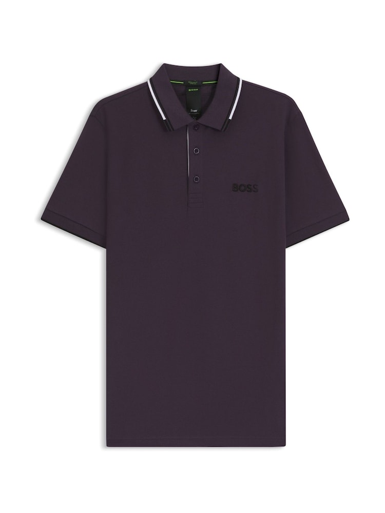 Vijolična - BOSS polo majica z obrobo na ovratniku BOSS Paddy Pro - Slika 4 iz 4