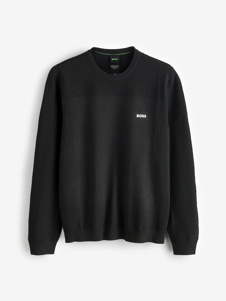 BOSS Black Momentum Textured Detail Logo Jumper - Image 6 of 6 BOSS Black Momentum Textured Detail Logo Jumper - Image 6 of 6