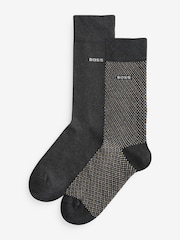 BOSS Grey 2 P RS Minipattern CC Socks - Image 1 of 3