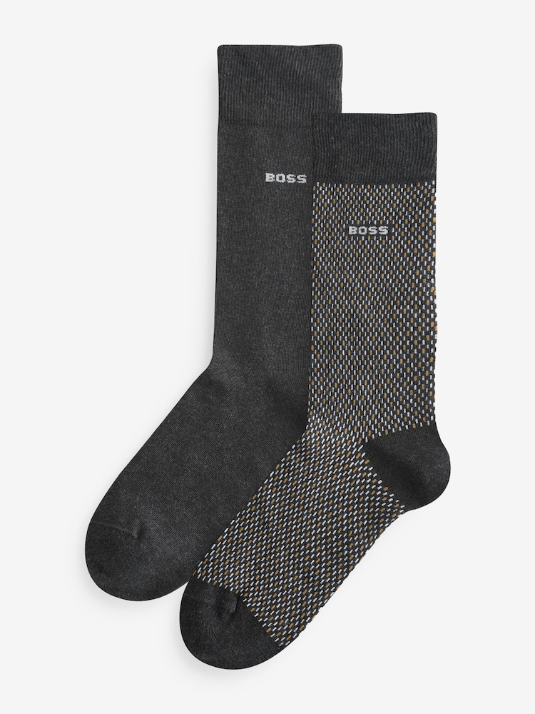 BOSS Grey 2 P RS Minipattern CC Socks - Image 1 of 3