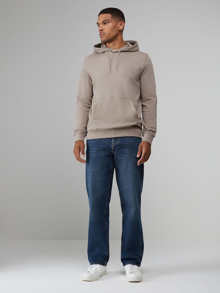 BOSS Brown Regular-Fit Wetalk Logo Hoodie - Image 2 of 5 BOSS Brown Regular-Fit Wetalk Logo Hoodie - Image 2 of 5