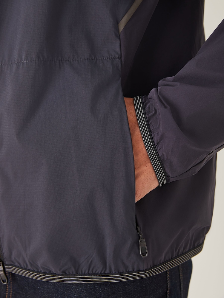 BOSS Blue Tech Light Weight Hooded Jacket - Image 4 of 4 BOSS Blue Tech Light Weight Hooded Jacket - Image 4 of 4