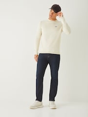 BOSS White Regular Fit Ever Quarter Zip Jumper - Image 4 of 6