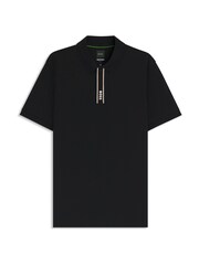 BOSS Black Regular Fit Paddy Logo Placket Polo Shirt - Image 1 of 1