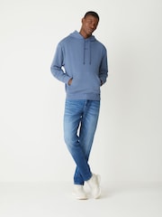 BOSS Blue Regular Fit Logo Hoodie - Image 2 of 4