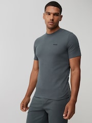 BOSS Green Logo Regualr-Fit Waffle T-Shirt - Image 4 of 5