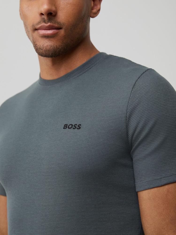 BOSS Green Logo Regualr-Fit Waffle T-Shirt - Image 5 of 5 BOSS Green Logo Regualr-Fit Waffle T-Shirt - Image 5 of 5