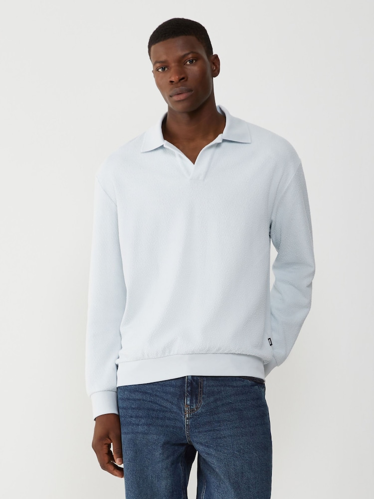 BOSS Blue Sota Trophy Collar Long Sleeve Polo Shirt - Image 1 of 5 BOSS Blue Sota Trophy Collar Long Sleeve Polo Shirt - Image 1 of 5