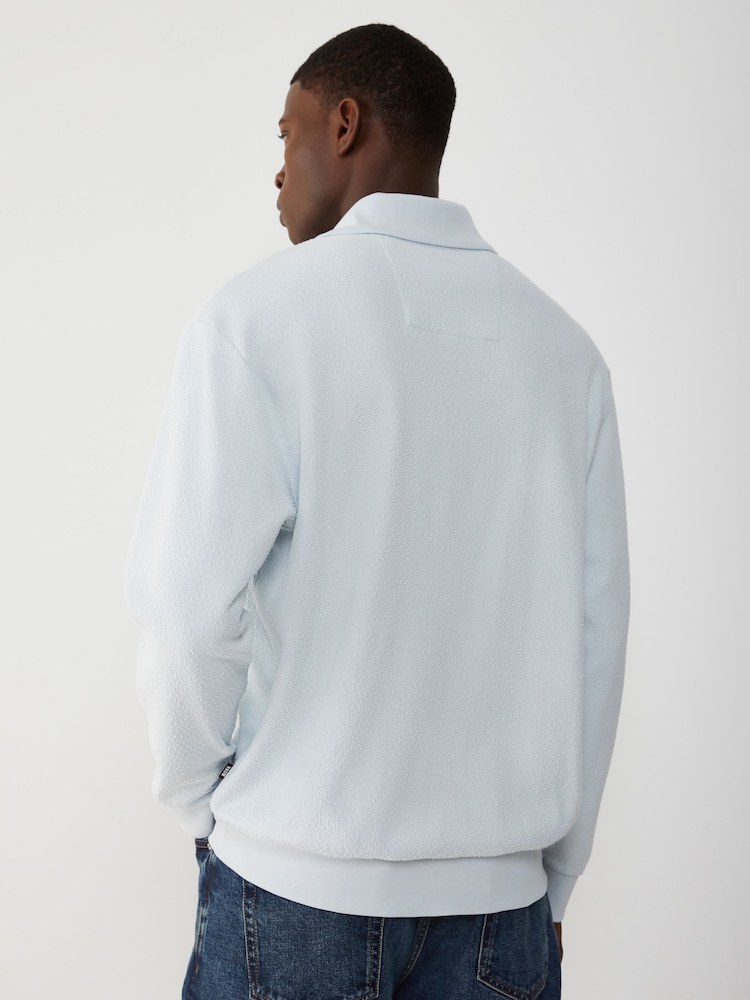 BOSS Blue Sota Trophy Collar Long Sleeve Polo Shirt - Image 2 of 5 BOSS Blue Sota Trophy Collar Long Sleeve Polo Shirt - Image 2 of 5