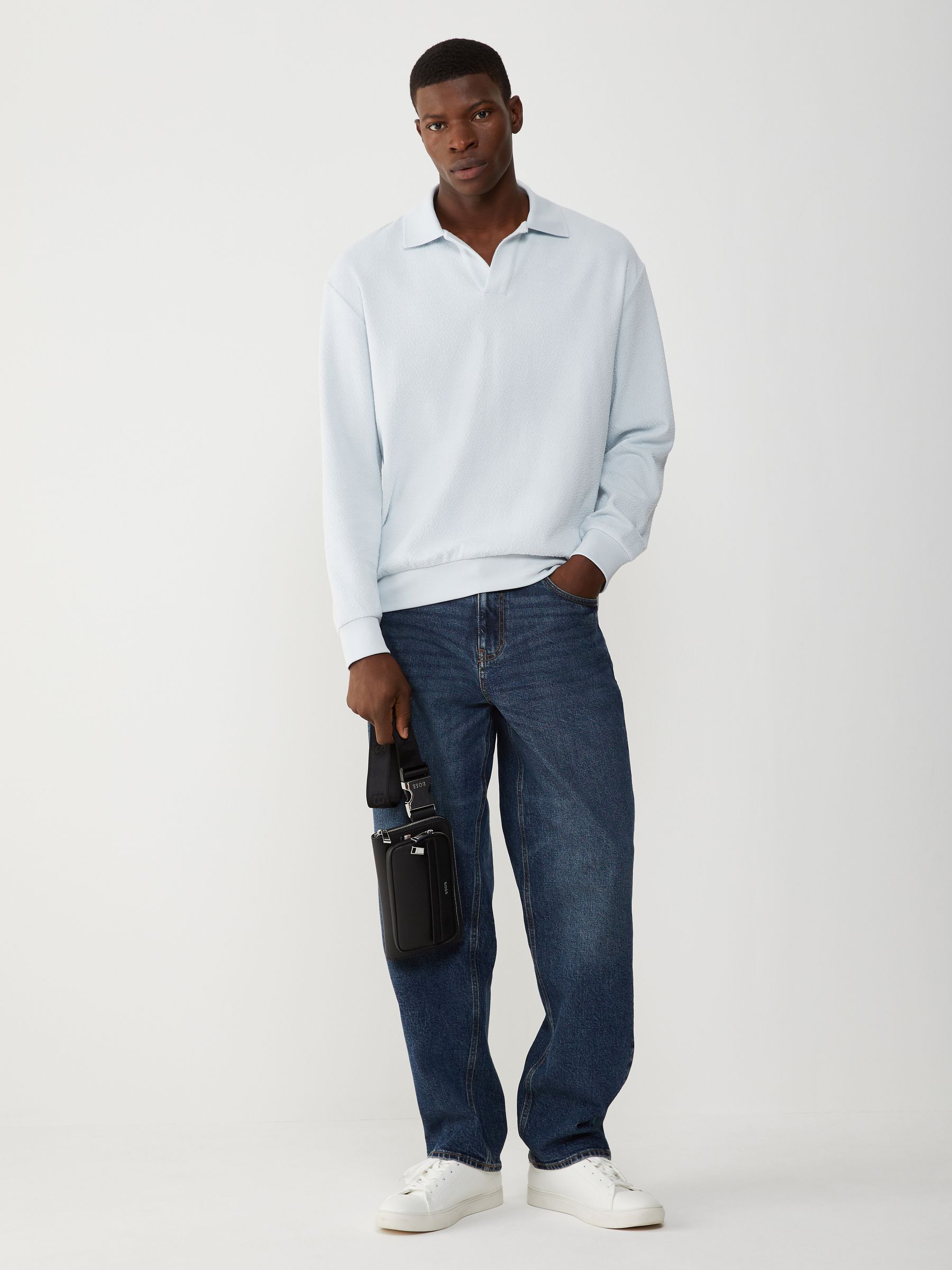 Buy BOSS Blue Sota Trophy Collar Long Sleeve Polo Shirt from Next USA