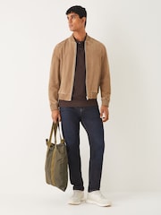 BOSS Brown Muller Suede Jacket - Image 1 of 4