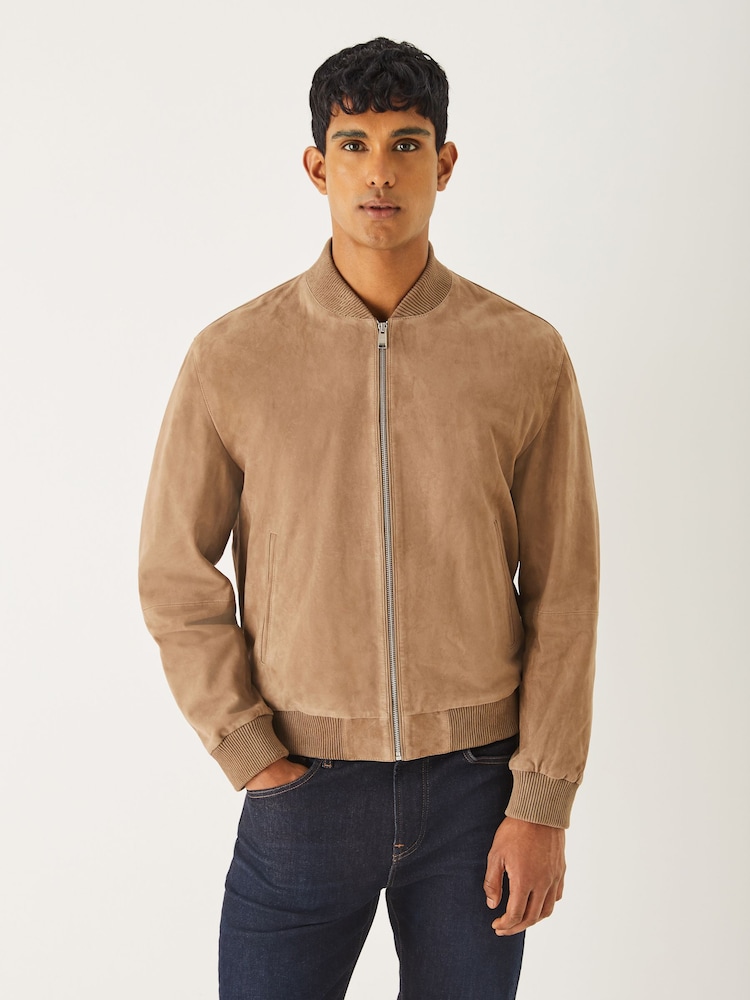 BOSS Brown Muller Suede Jacket - Image 2 of 4 BOSS Brown Muller Suede Jacket - Image 2 of 4
