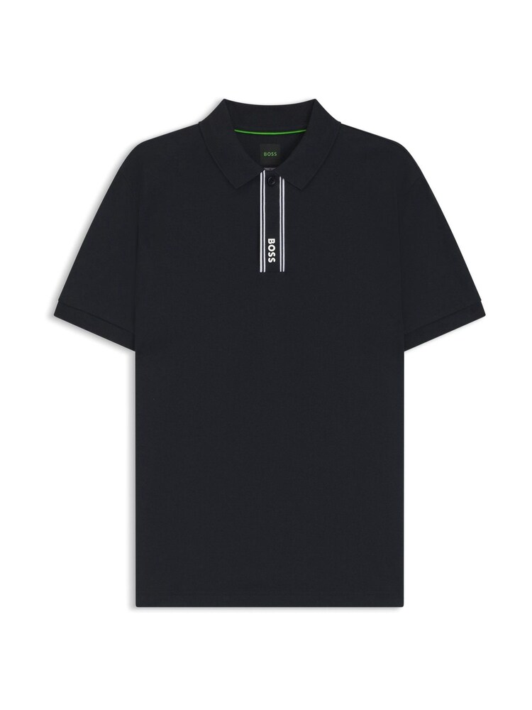 BOSS Blue Regular Fit Paddy Logo Placket Polo Shirt - Image 1 of 1