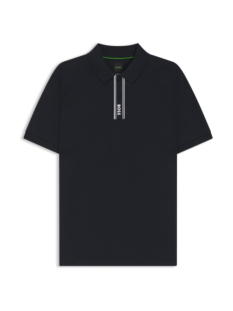 BOSS Blue Regular Fit Paddy Logo Placket Polo Shirt - Image 1 of 1 BOSS Blue Regular Fit Paddy Logo Placket Polo Shirt - Image 1 of 1