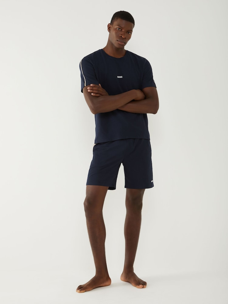 BOSS Blue Unique Logo Shorts - Image 2 of 6 BOSS Blue Unique Logo Shorts - Image 2 of 6