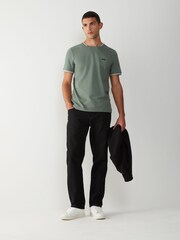 BOSS Green Taul Tipped Regular Fit Logo T-Shirt - Image 2 of 4