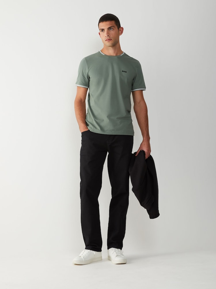 BOSS Green Taul Tipped Regular Fit Logo T-Shirt - Image 2 of 4 BOSS Green Taul Tipped Regular Fit Logo T-Shirt - Image 2 of 4