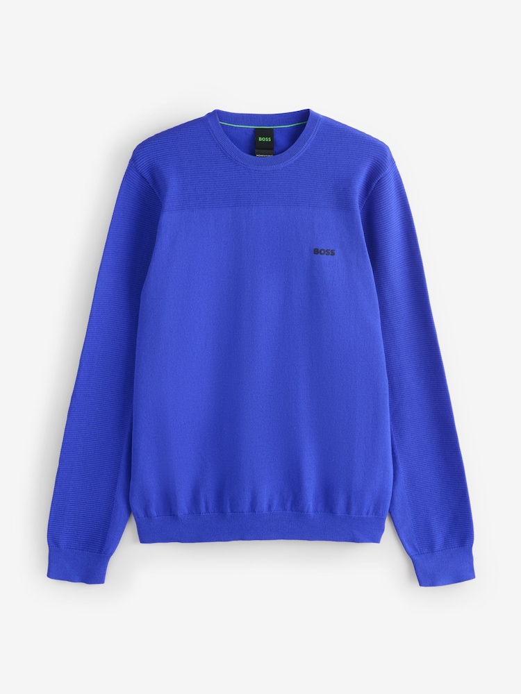 أزرق - كنزة بشعار بتفصيل بارز الملمس تشكيلة Momentum من BOSS - صورة 5 من 5 أزرق - كنزة بشعار بتفصيل بارز الملمس تشكيلة Momentum من BOSS - صورة 5 من 5