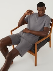 BOSS Grey Unique Logo Shorts - Image 2 of 4