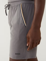 BOSS Grey Unique Logo Shorts - Image 4 of 4
