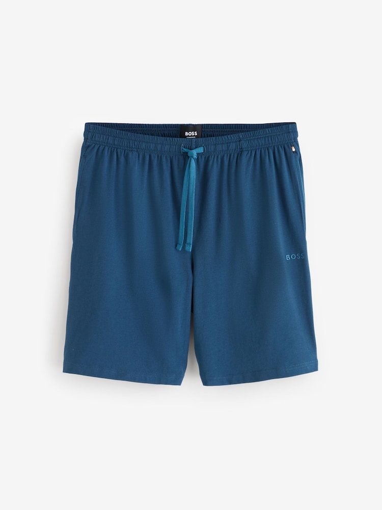 BOSS Blue Light Regular-Fit Logo Stretch Shorts - Image 1 of 1 BOSS Blue Light Regular-Fit Logo Stretch Shorts - Image 1 of 1