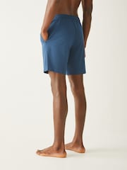 BOSS Blue Light Regular-Fit Logo Stretch Shorts - Image 2 of 5