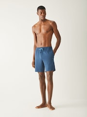 BOSS Blue Light Regular-Fit Logo Stretch Shorts - Image 3 of 5