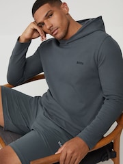 BOSS Green Waffle Long Sleeve Hooded Top - Image 2 of 5