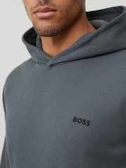 BOSS Green Waffle Long Sleeve Hooded Top - Image 5 of 5