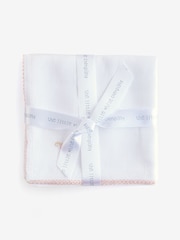 The White Company Cotton Seahorse Friends White Muslins 2 Pack - Image 2 of 4