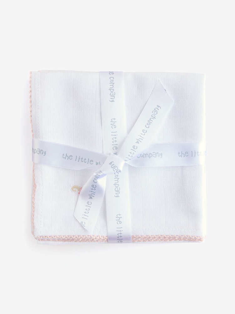 The White Company Cotton Seahorse Friends White Muslins 2 Pack - Image 2 of 4