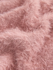 Blush Pink Gem Button Textured Short Sleeve Cardigan - Image 6 of 7