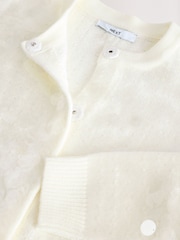 Ecru Sequin Knitted Cardigan - Image 2 of 3
