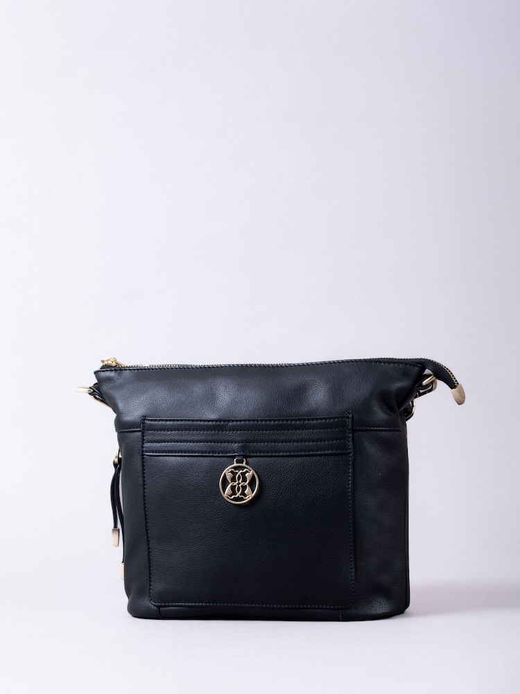 Lakeland Leather Black Cartmel Cross-Body Bag - Image 1 of 6